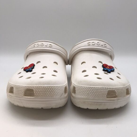 Crocs Classic White Clog Men's 9 - Women's 11  Comfort Shoe Slip On Nurse Sandal - Picture 4 of 12